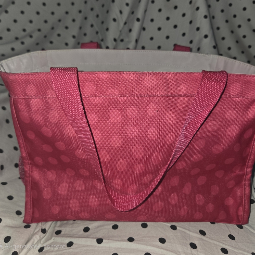 Chic Pink Polka Dot Tote Bag